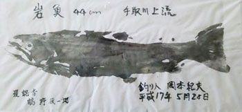 岩魚魚拓