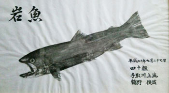 岩魚魚拓
